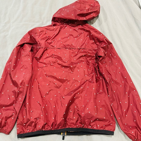 Sezane x Kway windbreaker in burgundy dots (Size S) - Picture 3 of 4